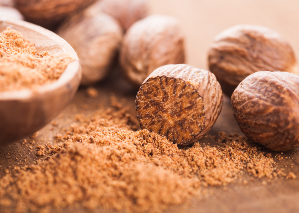 <p>Nutmeg contains a compound called myristicin which, when ingested in large quantities, can lead to rapid heart rate, hallucinations, and seizures in dogs, according to Dr. Stephanie Liff, co-owner of Pure Paws Veterinary Care of Hell's Kitchen. Baked goods or other recipes containing small amounts of the spice <a href="https://www.petmd.com/nutmeg-safe-dogs">do not pose a threat</a>; however, if your dog chews on the spice container or gets into the small packets from the bulk spice aisle, it could potentially be very serious.</p>