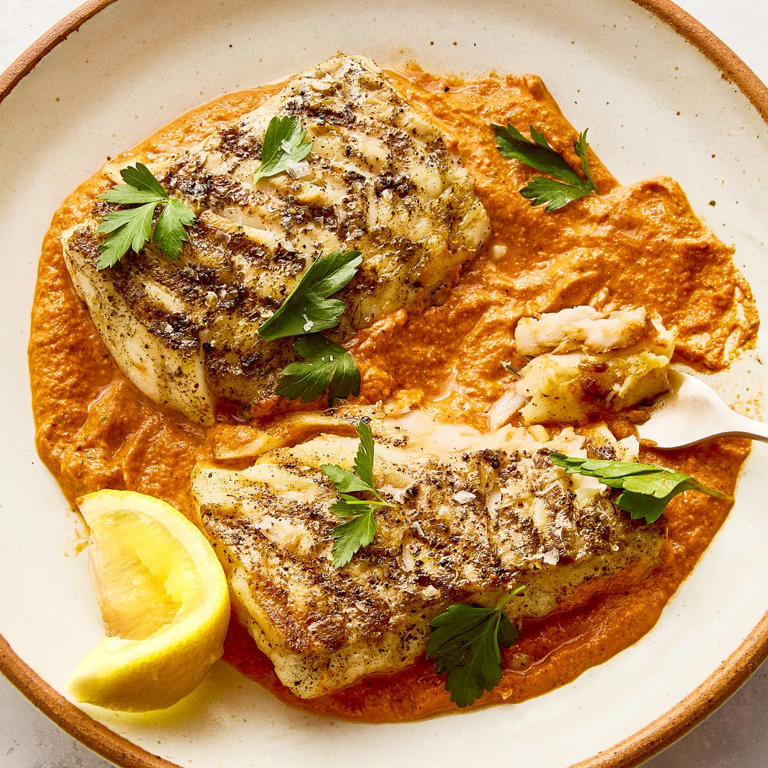 This Grilled Cod With Romesco Sauce Will Be Your New Favorite Dinner On ...