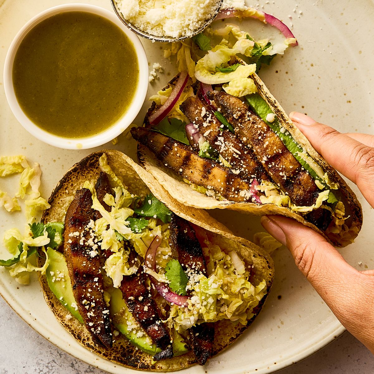 grilled portobello tacos are bringing the fiesta to your backyard bbq