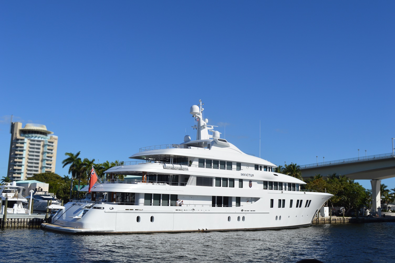 <p>When <em>Invictus</em> hit the waves in 2013, it was one of the biggest yachts in the world. It's 2000GT interior is spacious, outfitted with Art Deco fixtures and exotic woods, and its Sky Lounge converts into a Parisian nightclub.</p>