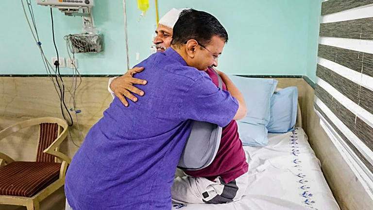 'Feeling Extremely Sad', Says Kejriwal As Satyendar Jain Returns To ...