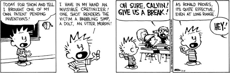 Calvin's Most Creative Inventions in Calvin and Hobbes