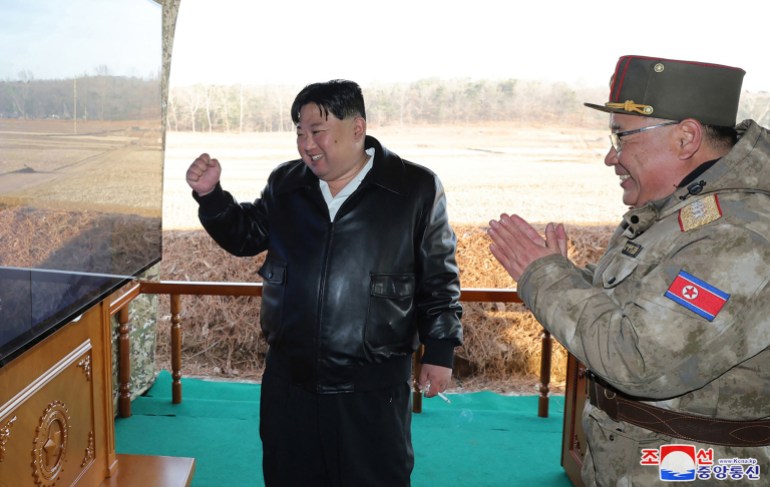north korea’s kim oversees ‘super-large’ rocket launcher drills