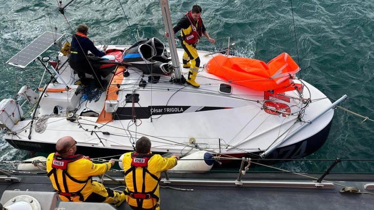 The lone sailor was initially assisted by the crew of the RNLI Sennen Cove lifeboat, 'Volunteer Spirit'