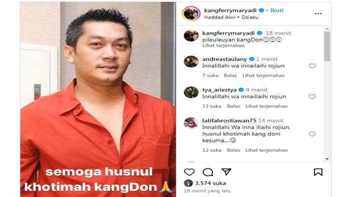 breaking news : aktor donny kesuma dikabarkan meninggal dunia,ferry maryadi bersedih : kang don