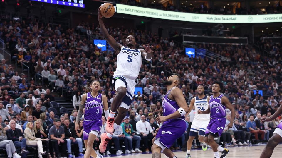 anthony edwards throws down dunk of the year contender in minnesota timberwolves win over utah jazz