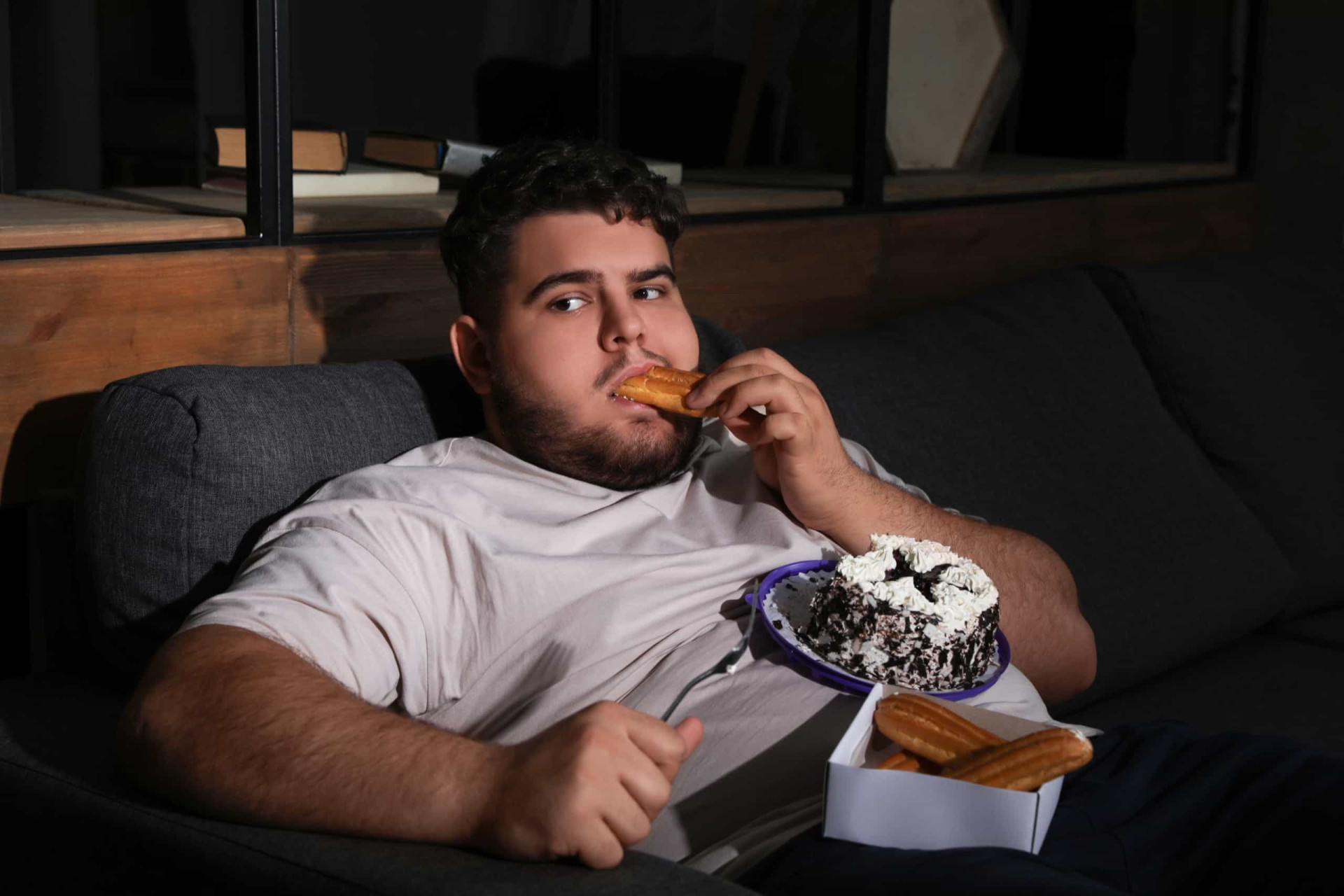 <p>Binge eating disorder (BED) is when episodes of compulsive eating occur. Unlike other eating disorders, there is no compensatory behaviors (e.g. purging, like someone with bulimia would do).</p>