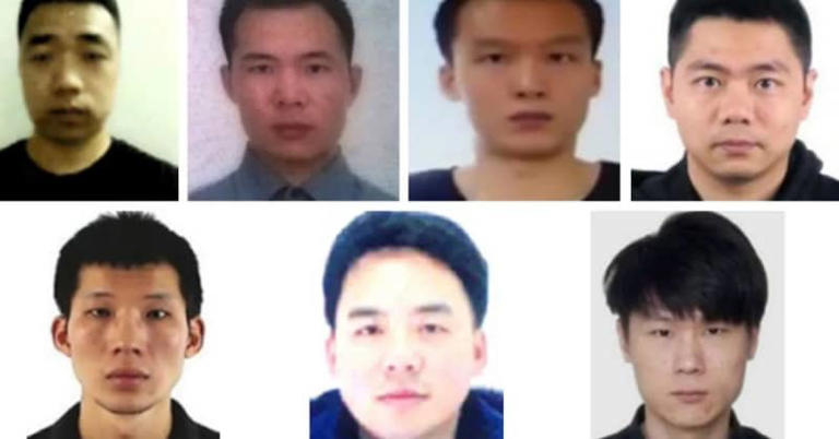 The seven Chinese nationals that have been charged by the US Justice Department with conspiracy to commit computer intrusions and conspiracy to commit wire fraud for their involvement in a People’s Republic of China (PRC)-based hacking enterprise. By: U.S. Justice Dept.