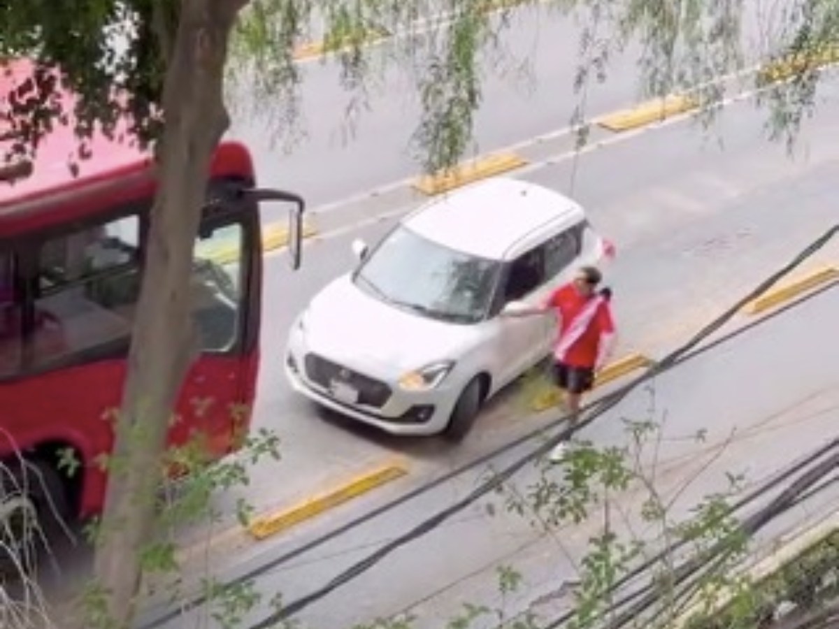 video: conductor invade carril de metrobús y 'hace berrinche' porque no lo deja pasar