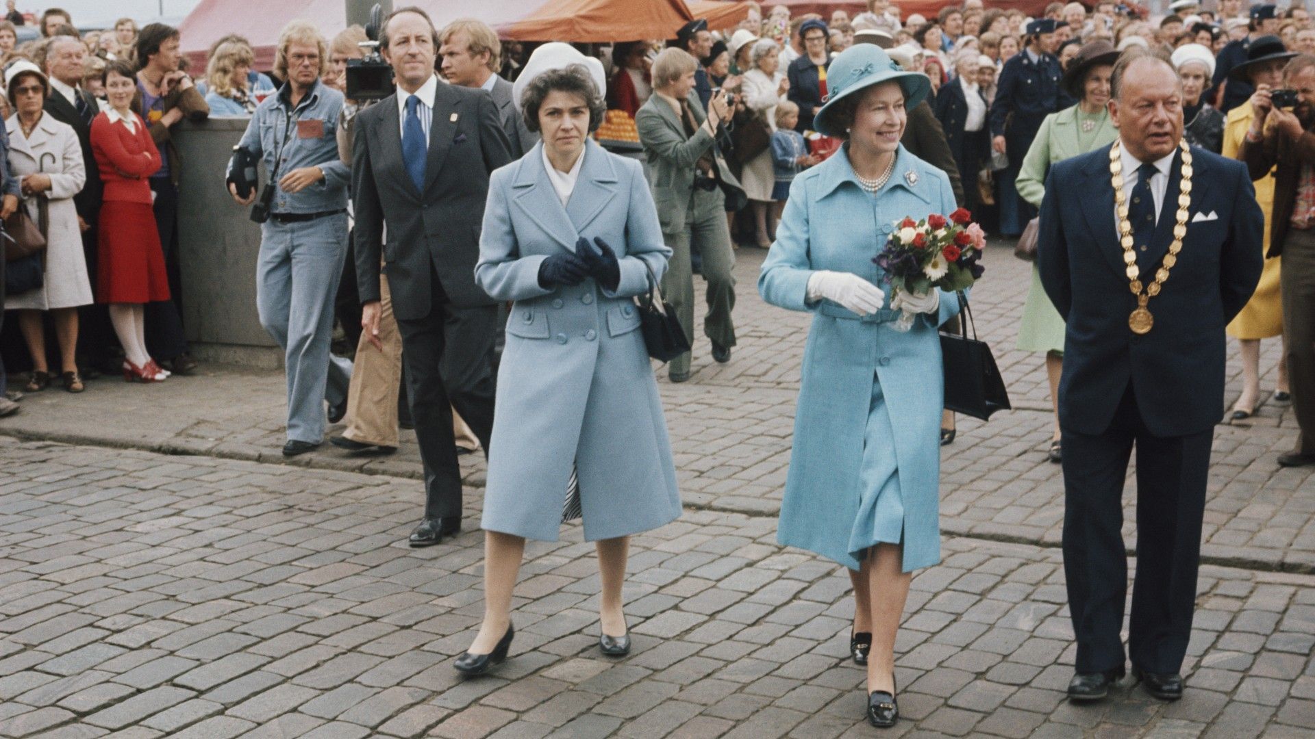 <p>                     Queen Elizabeth II looked happy and enthusiastic on a 1976 visit to Finland - her very first visit to the country.                   </p>                                      <p>                     She was joined by Prince Philip for this tour and as ever, it was a busy one. The couple toured the country’s capital of Helsinki and also spent time strolling around a Finnish forest. Elizabeth and her husband were officially hosted by the President at the time, Urho Kekkonen, and enjoyed an official dinner at the Presidential Palace one night, and an evening at his summer residence, too.                   </p>