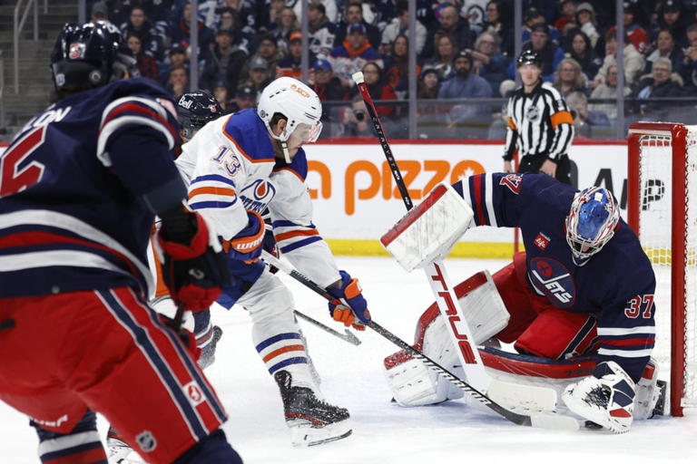 Zach Hyman's 200th career goal lifts Oilers over Jets in OT