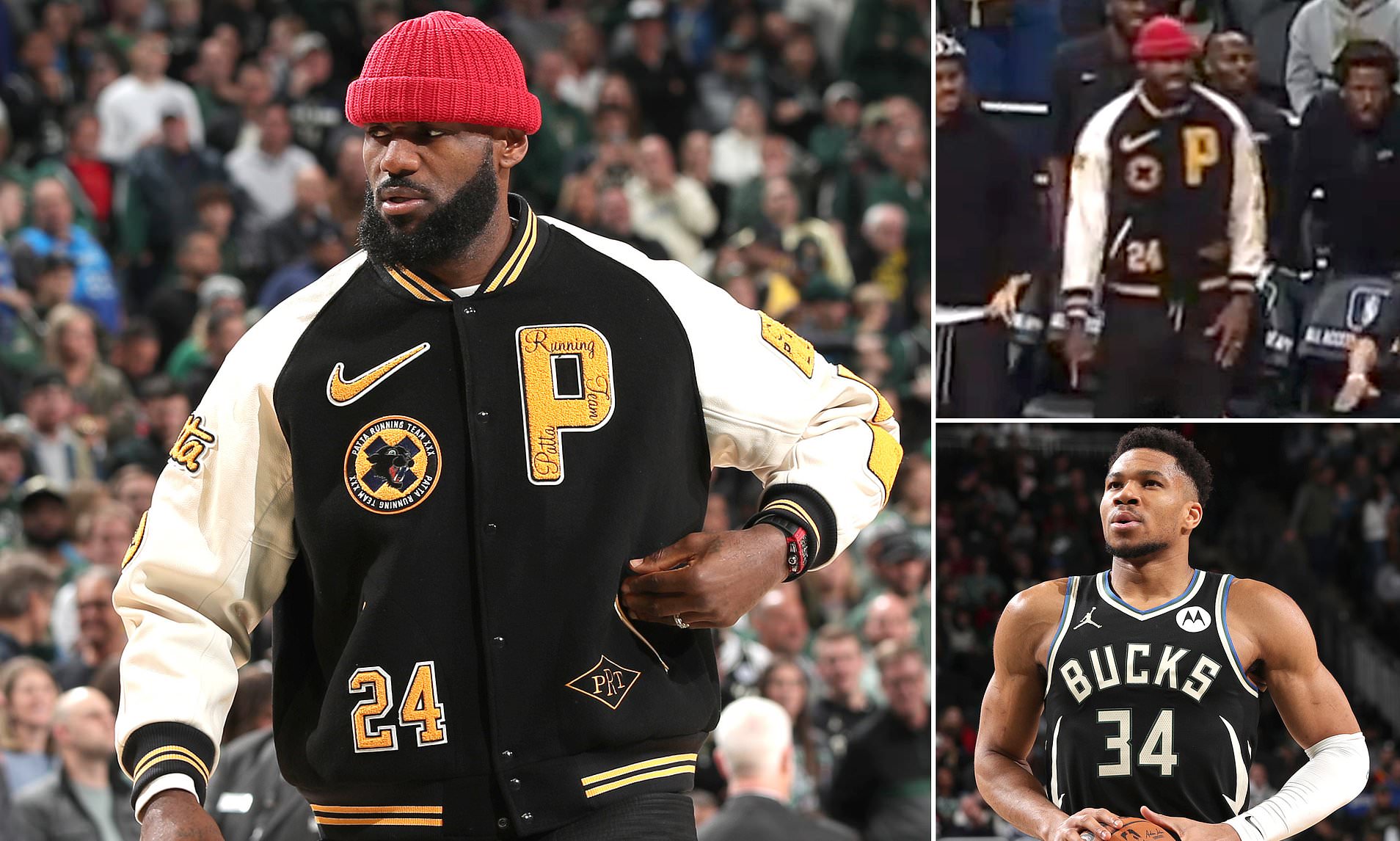 LeBron James Spotted Trolling Giannis During Lakers-Bucks Thriller