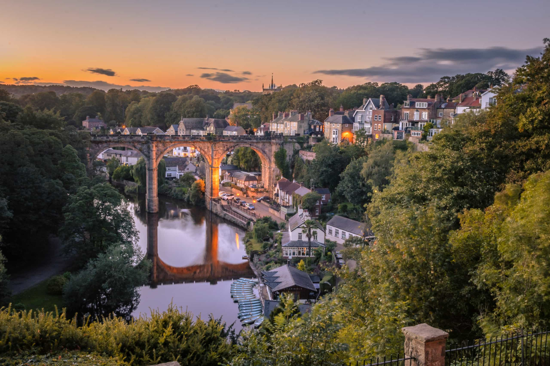 <p>Near Harrogate lies the town of Knaresborough, Yorkshire. It's a gorgeous market town where you can still to this day pick up little souvenirs and treats at the weekly Wednesday market. It also has a brilliant castle that you can't miss.</p>