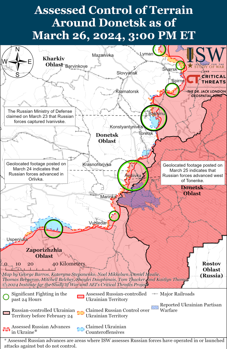 Ukraine Maps Reveal Russian Advances Along Frontline