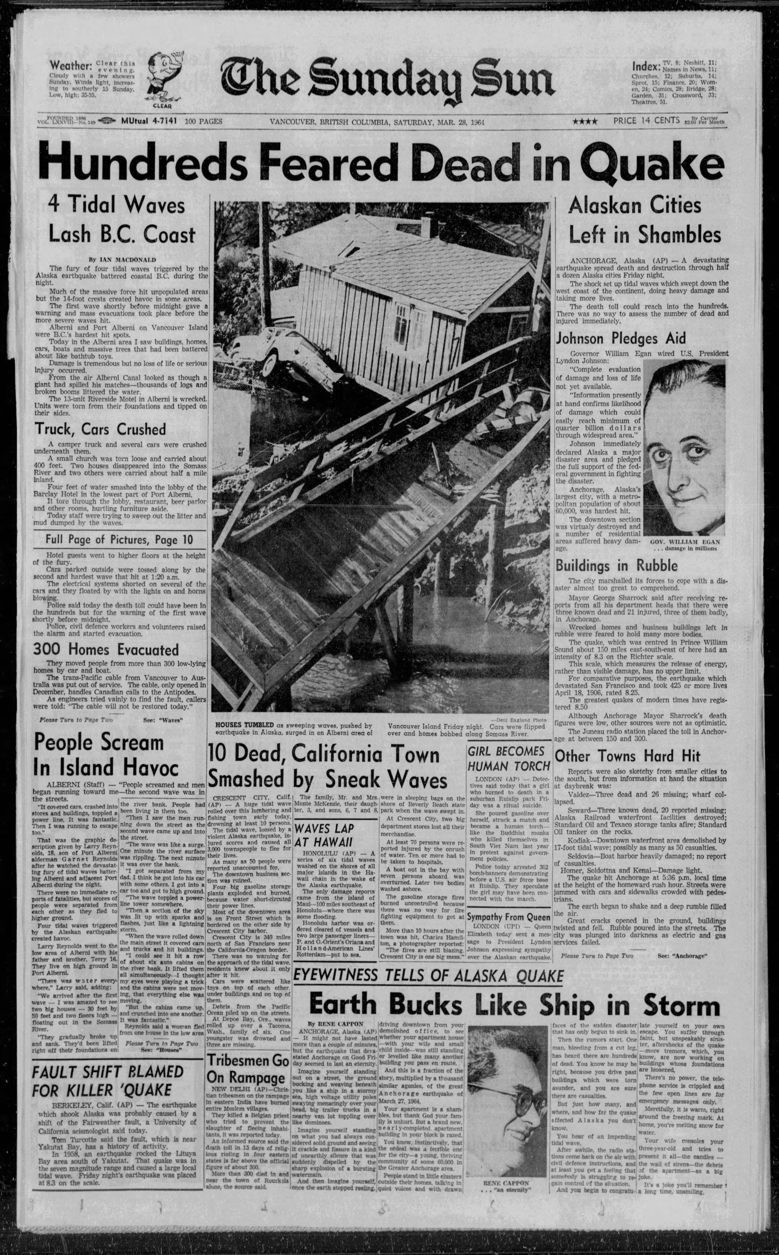 Great cracks opened in the ground, buildings twisted and fell 