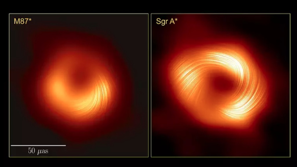 buraco negro da via láctea ganha foto com luz polarizada