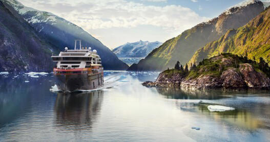 Sail to Alaska on Hurtigruten's battery hybrid-powered MS Roald Amundsen .