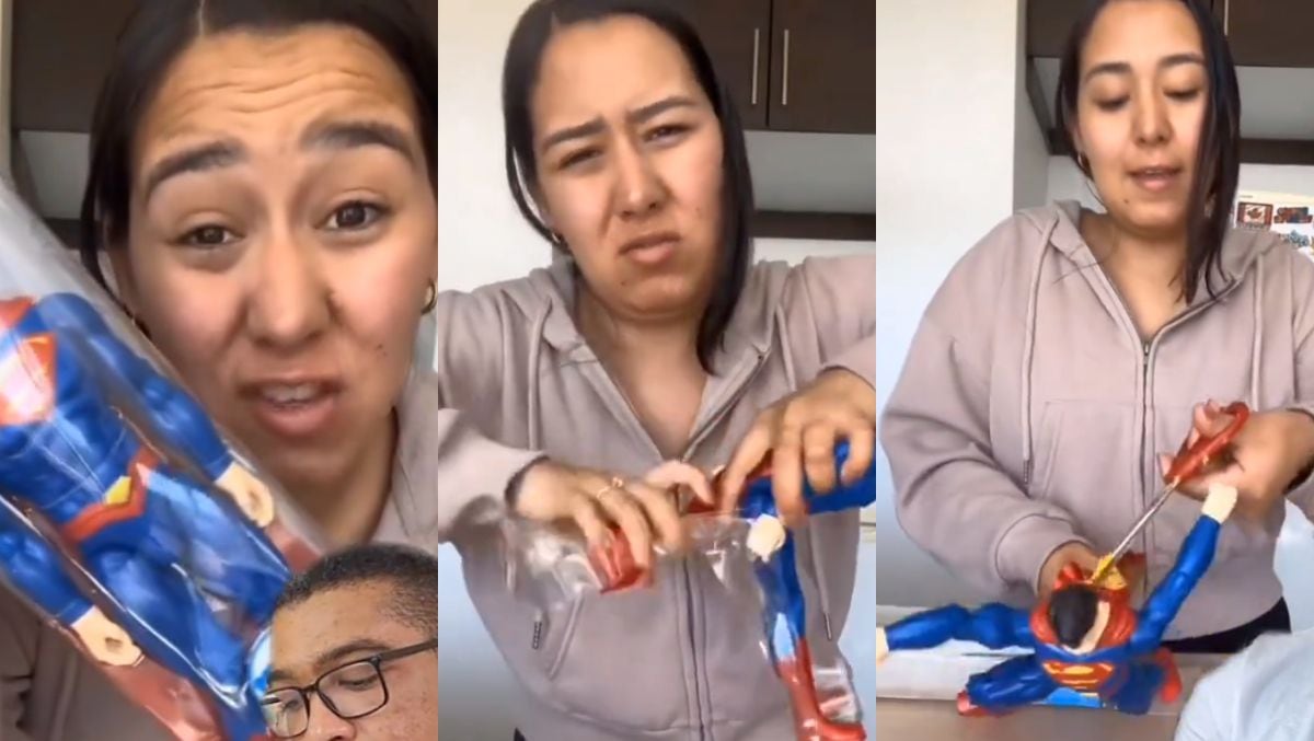 viral: mujer le rompe un juguete de superman a su novio y lo critica por comprarse “cosas de niño”