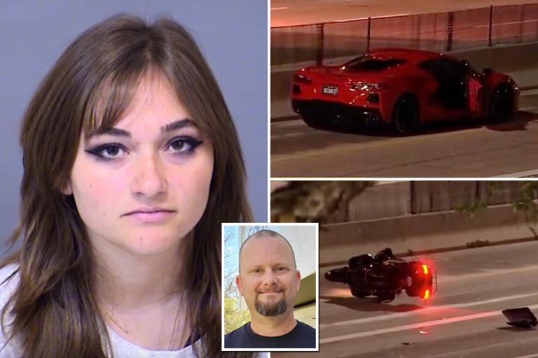 Corvette driver, 18, speeding 155 mph kills dad-of-two ex-cop riding Harley