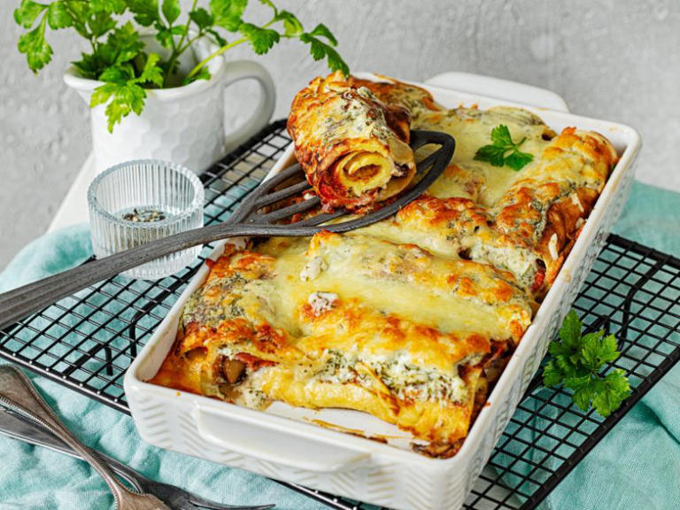 Rezept für Lachspfannkuchen al Forno