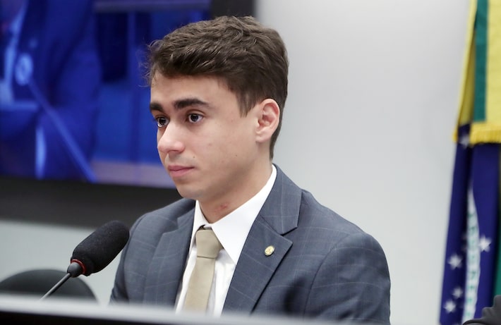 Nikolas Ferreira foi condenado pelo TSE por violar as normas eleitorais e divulgar informações falsas sobre Lula Foto: Bruno Spada/Câmara dos Deputados