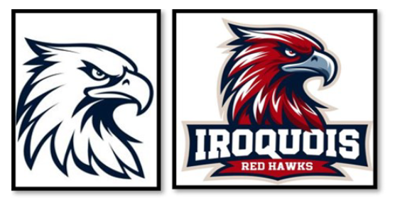 Iroquois School District reveals new Red Hawks mascot logo