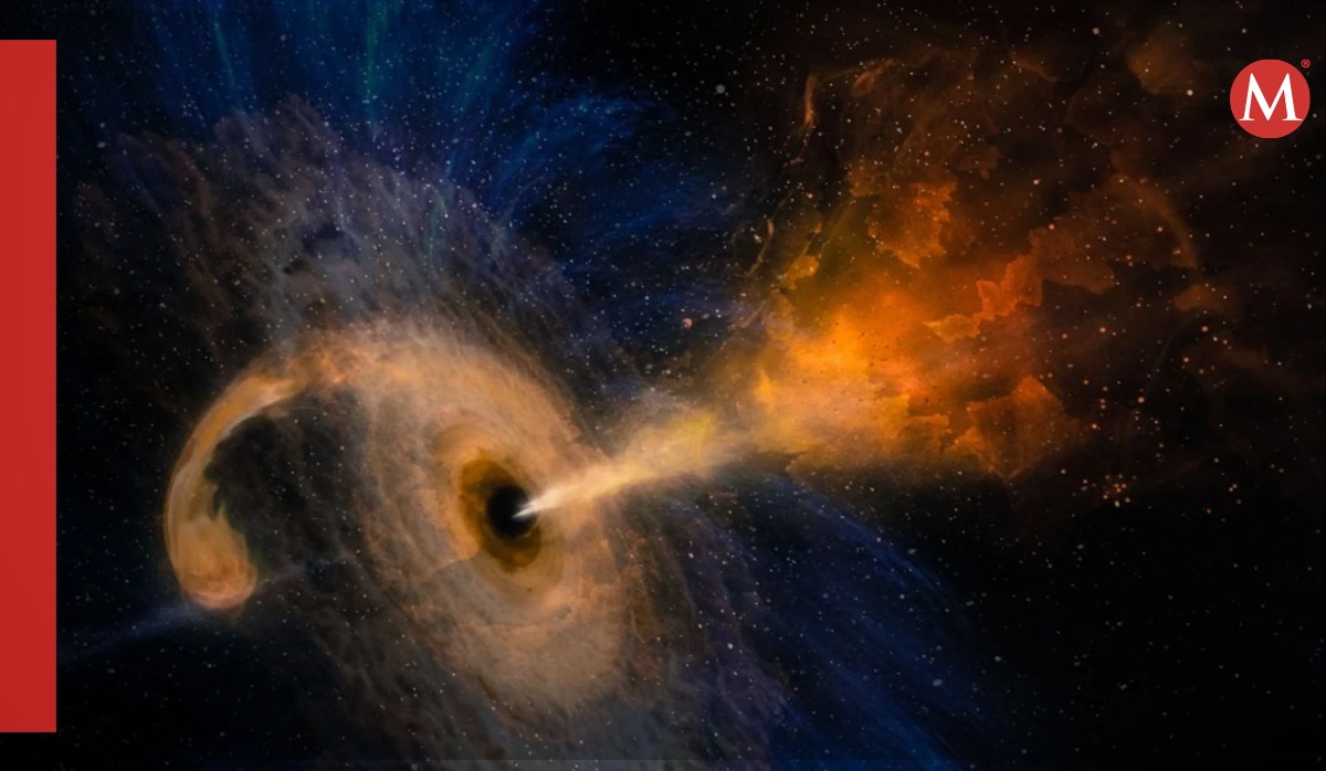 agujero negro ubicado en el centro de una galaxia ha estallado