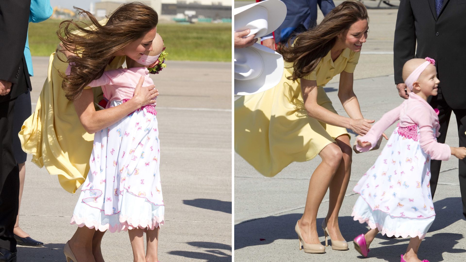 <p>                     On their first tour together in 2011, William and Kate were riding high on the worldwide attention their wedding received in April of the same year.                   </p>                                      <p>                     Such was the reach of their fairy tale that little girls like Diamond Marshall became obsessed with the real life story of a Princess (well, Duchess at the time, but let's not split hairs over heirs).                   </p>                                      <p>                     The young fan, named Diamond Marshall, who was dealing with chemotherapy treatments, got to meet William and Kate as they arrived in North America.                   </p>                                      <p>                     After their sweet moment together, which saw William and Kate both hug and chat with the girl, giving her plenty of extra time and attention despite the busy itinerary, Mrs Marshall said (per <a href="https://www.mirror.co.uk/news/uk-news/kate-middleton-touching-moment-sick-182924">The Mirror</a>), "Kate was lovely... they were gracious and spent extra time with her... For a little girl who dreams everything princess, it was a dream come true."                   </p>