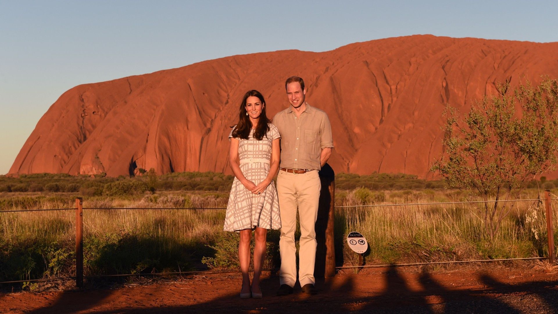 <p>                     Prince William's trip to Australia in 2014 was monumental for many reasons - he had his firstborn son, George, with him, and he and Kate Middleton got to see how far-flung their popularity was.                   </p>                                      <p>                     But one particularly sweet and melancholic moment for the Prince of Wales might have been when he found himself echoing a trip his parents took decades before.                   </p>                                      <p>                     The late Princess Diana and the then Prince Charles toured Australia in 1983 and posed at Ayers Rock.                   </p>                                      <p>                     In another coincidence, like William and Kate bringing a very young George, Diana reportedly insisted on bringing William (who was nine months old) on the trip, too.                   </p>
