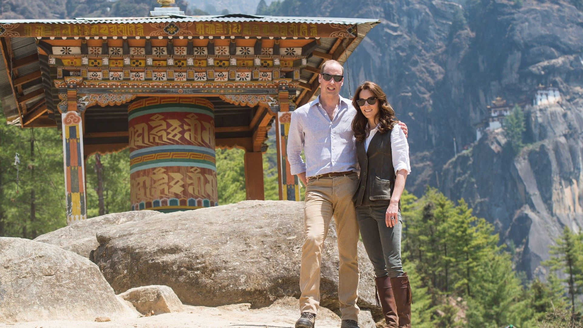 <p>                     In 2016, William and Kate embarked on a seven day tour of India and Bhutan.                   </p>                                      <p>                     For the exciting trip, the sporty pair, who are equally at home in walking boots and khakis as they are ballgowns and tuxedos, donned some activewear (no doubt including a pair of Kate's go-to walking boots) for a hike up Paro Taktsang, the Tiger’s Nest monastery.                   </p>                                      <p>                     It was a gruelling five-hour, high-altitude hike through the Himalayas - not that you'd tell from how effortlessly the pair made it look.                   </p>
