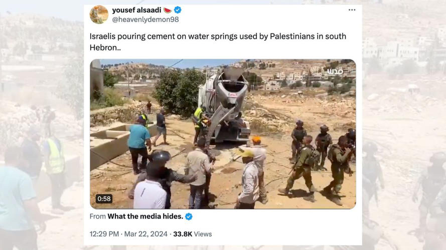 Fact Check: Video Shows Israelis Filling Palestinians
