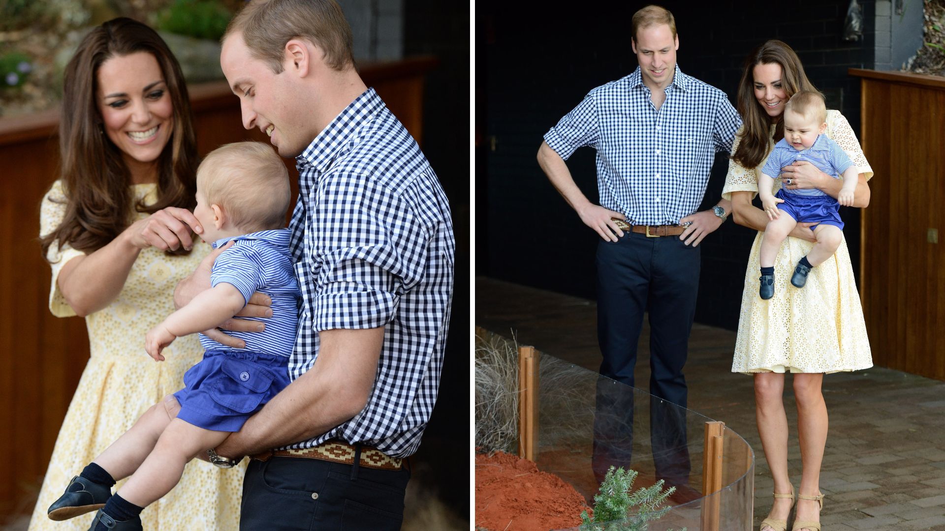 <p>                     William and Kate's 2014 tour to Australia and New Zealand was always going to be iconic, as they took their son, Prince George, on his first overseas family outing.                   </p>                                      <p>                     While travelling the world with a young baby might sound like torture for some, it was obvious that having Prince George with them meant everything to the first-time parents.                   </p>                                      <p>                     In standout photos from their trip, the family of three visited Taronga Zoo in Sydney. They all looked equally as excited to see the various animals, and Kate couldn't resist a pinch of her son's chubby cheeks.                   </p>