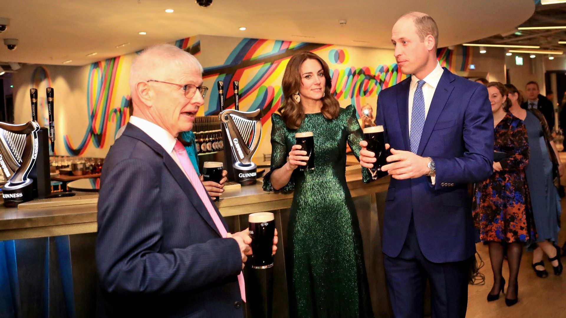 <p>                     Prince William and Kate Middleton's trip in 2020 was their first official trip to Ireland - but that wasn't the only significant element of the tour.                   </p>                                      <p>                     It was also the first time any member of the royal family had visited following the Brexit vote, leaving some political tensions between the United Kingdom and Ireland.                   </p>                                      <p>                     During their three-day trip, the couple spent time in Dublin, County Meath, County Kildare, and Galway. Winning favour, both royals wasted no time toasting the Irish officials with a pint of Guinness.                   </p>