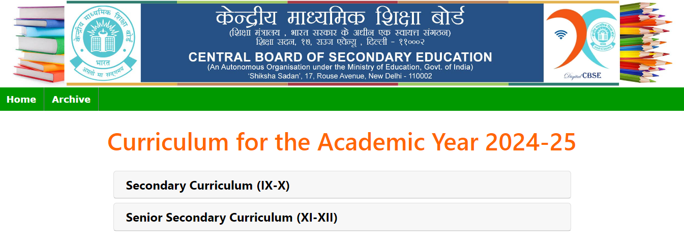 cbse syllabus 2024-25 for class 9th to 12th; download pdf here