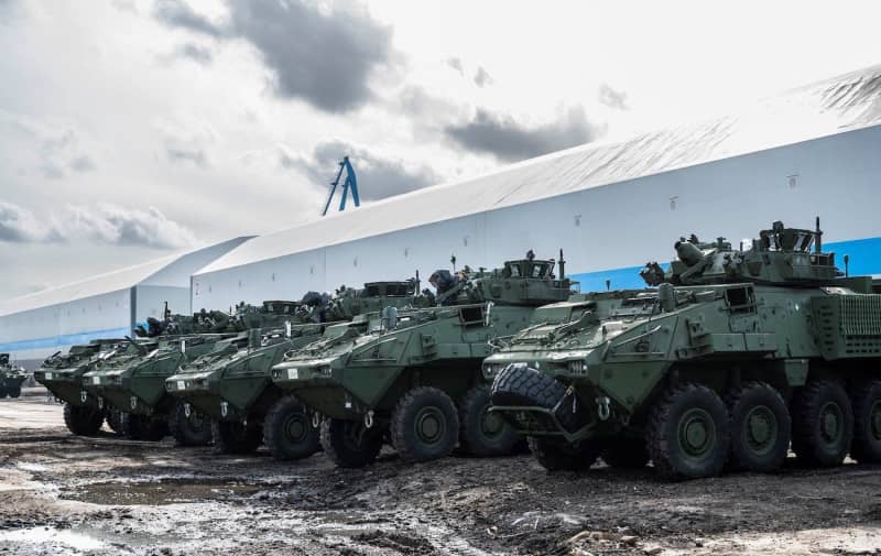 canada moved about 150 units of military equipment closer to border with russia