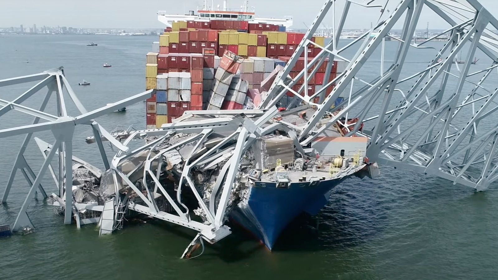 baltimore has 'long road ahead' after bridge disaster - as update given on ship crew