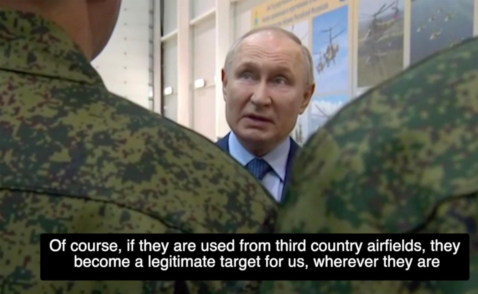 putin warns he'll shoot down f-16s supplied by west and mocks nato country