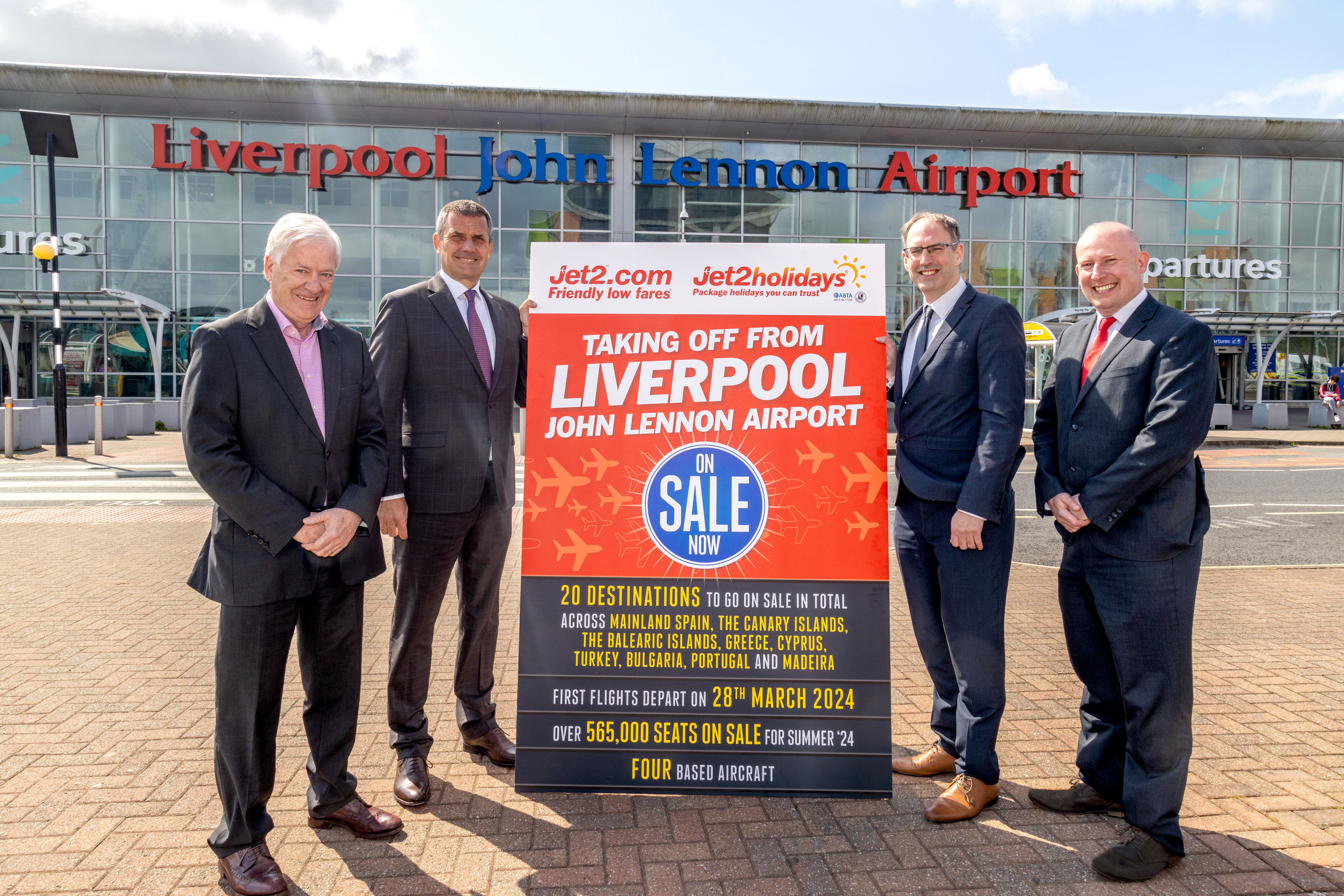 First Jet2 flight takes to the skies from Liverpool Airport as full list of 20 new holidays 