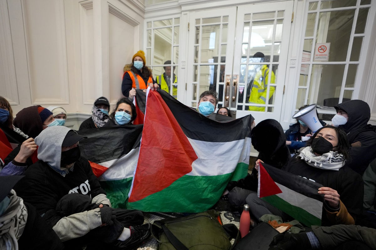 pro-palestine protesters occupy government department over ‘arming of israel’