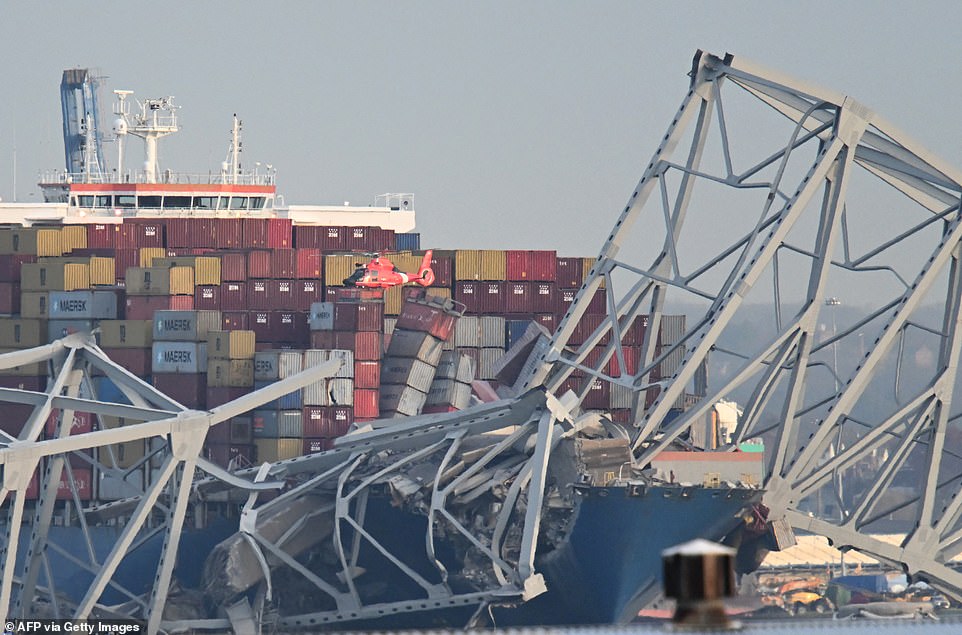 Hazardous chemicals leaking into Baltimore harbor after bridge crash