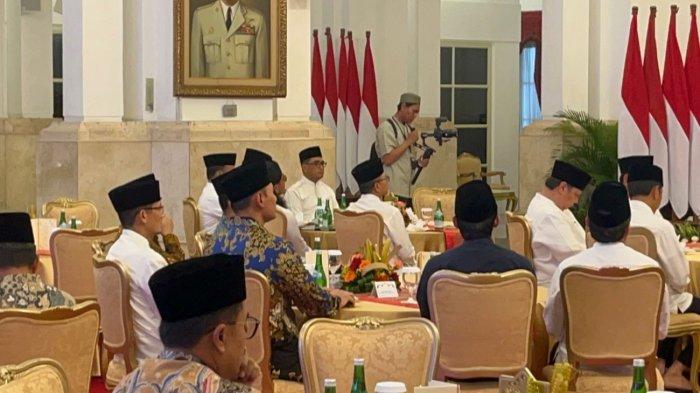 para menteri buka puasa bersama presiden jokowi di istana,ada prabowo hingga gus miftah