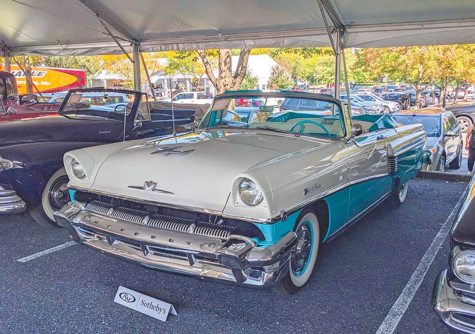evaulating the collector cars being auctioned at rm sotheby's hershey auction