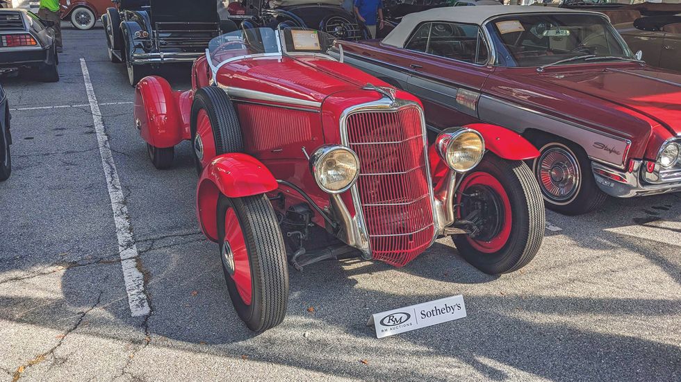 evaulating the collector cars being auctioned at rm sotheby's hershey auction