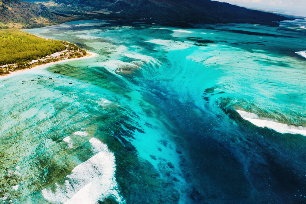 <p>The underwater waterfall is not a waterfall at all, it’s actually the sand shifting off the shelf of the ocean by the force of the current.</p>