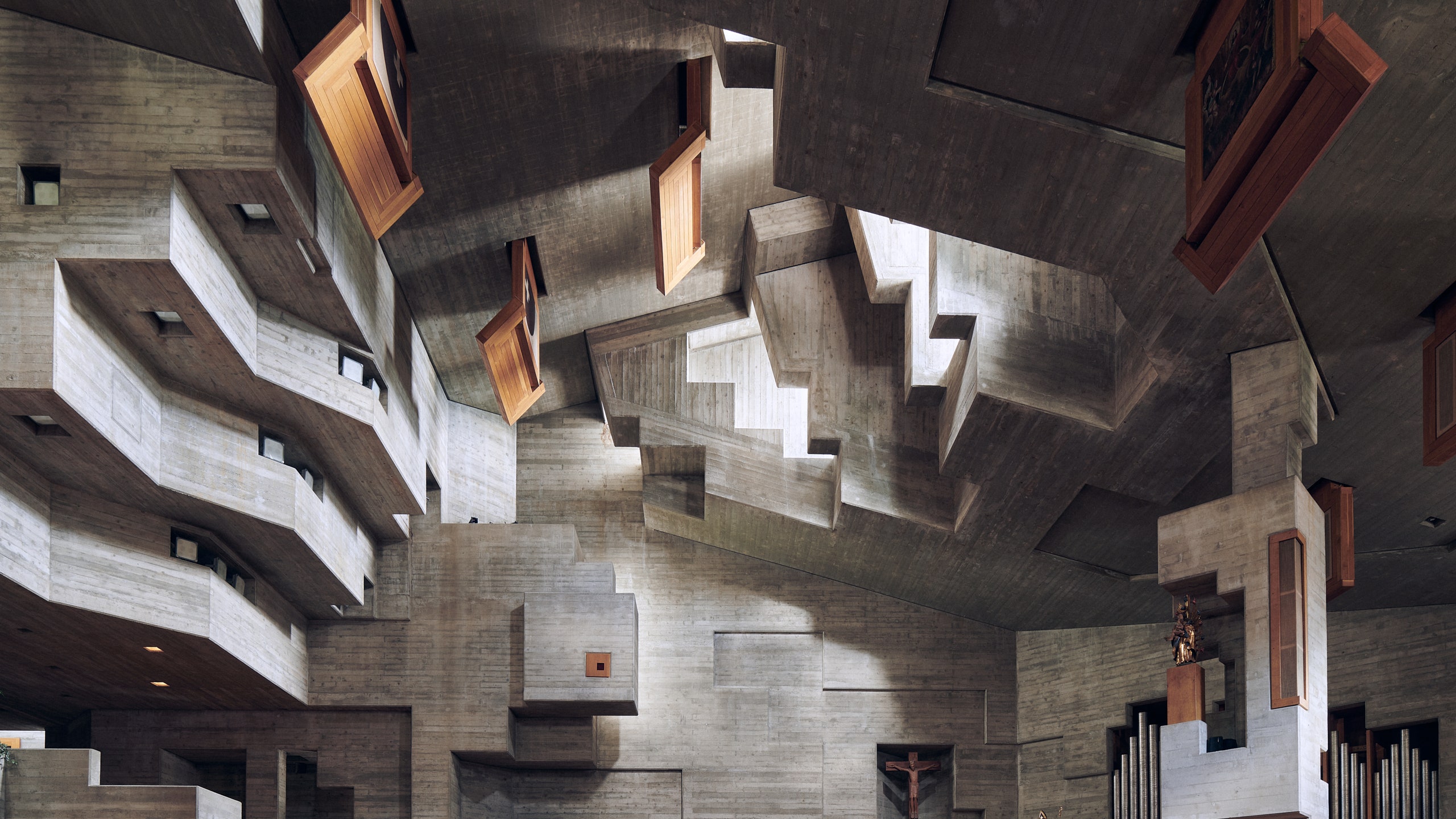 heilige hallen: brutalistische architektur in der kirche