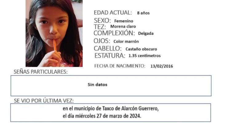secuestran y asesinan a niña en taxco; pedían 250 mil pesos para liberarla