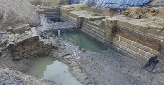 600-Year-Old Castle Fortress Discovered at French Hotel Development Project, Unearthing Moat, Tower and Artifacts<br><br>