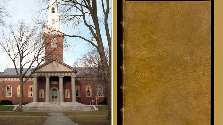 Harvard University removed the human skin binding from a 19th century book, its library announced on Wednesday. Getty Images
