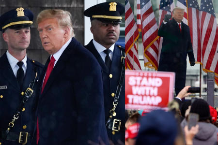 Jan 6 police officer slams ‘opportunistic grifter’ Trump as former president hails ‘law and order’ at NYPD cop’s wake<br><br>