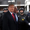 Trump Attends Wake For NYPD Officer Killed In The Line Of Duty<br>